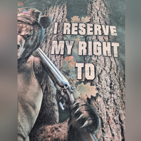 The Mountain Graphic Bear Print T-Shirt Green, sz MD - Picture 9 of 12